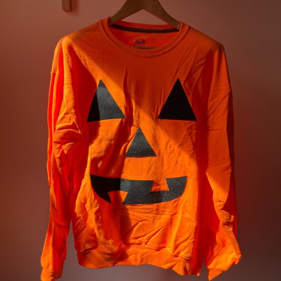 Halloween Jack-o-lantern Crewneck Sweatshirt - Picture 1 of 4